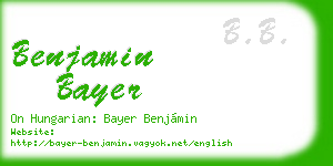 benjamin bayer business card