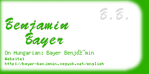 benjamin bayer business card